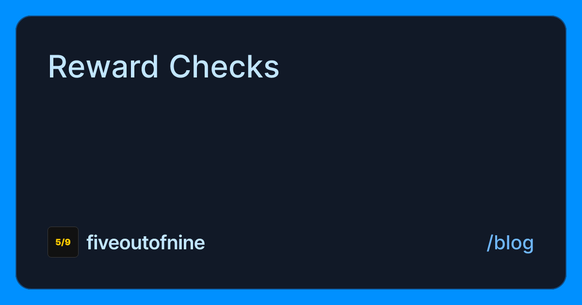 Reward Checks